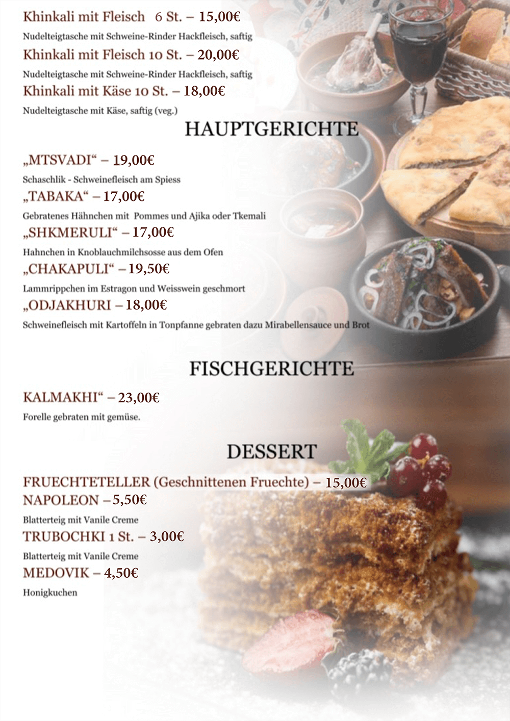 Georgische Spezialitäten